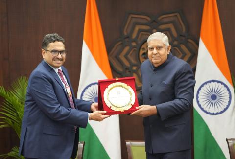 IIS (Officer Trainees) called on the Honourable Vice President of India